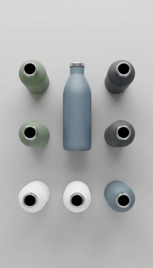 Powder-coated hydration bottle